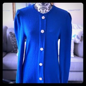 Vintage Raul Blanco royal blue cardigan